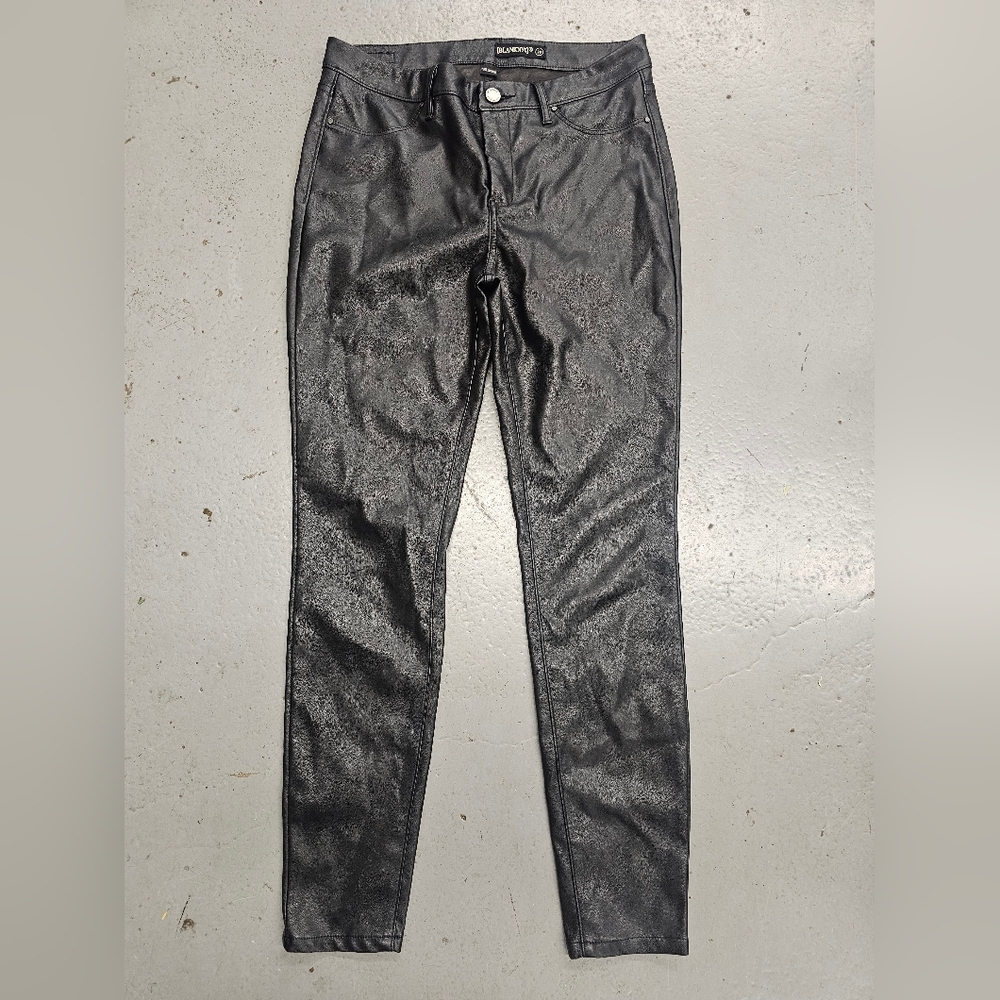 BLANK NYC BLACK VEGAN FAUX LEATHER SKINNY LEGGINGS PANTS WOMENS SZ 30